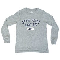 youth grey long sleeve nike tee utah state aggies